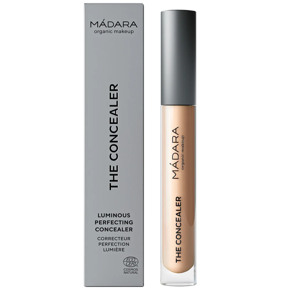 MÁDARA THE CONCEALER Rozjasňujúci korektor Sand 1×4 ml, prírodný korektor na tvár