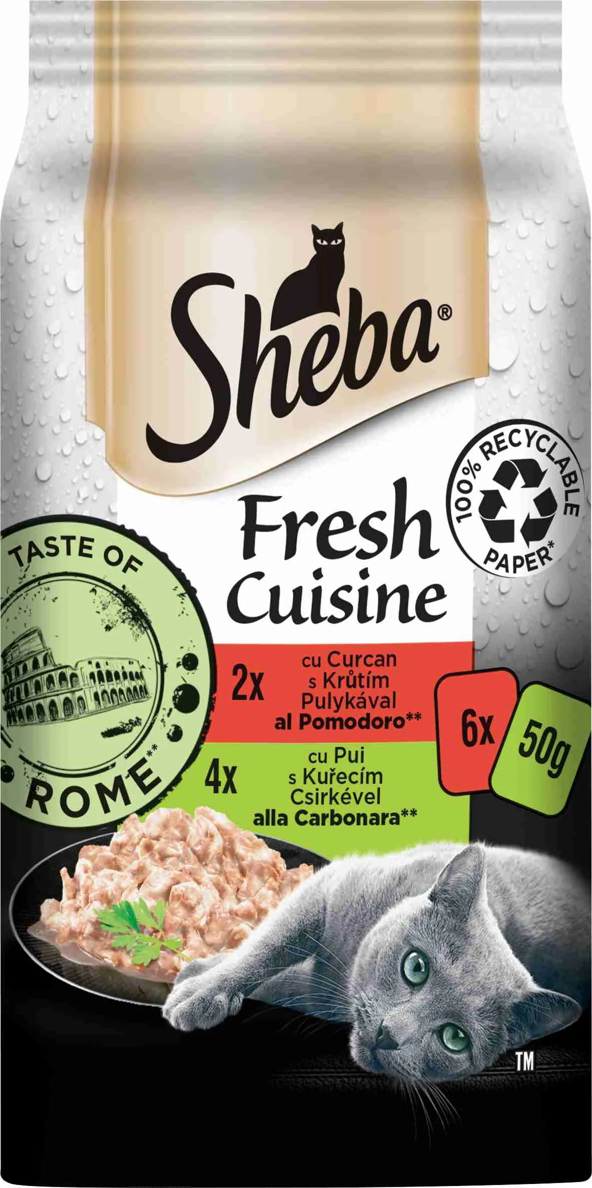 SHEBA Kapsička pre mačky Fresh Cuisine - Taste of Rome 1×6ks, kapsička Rome, 50g