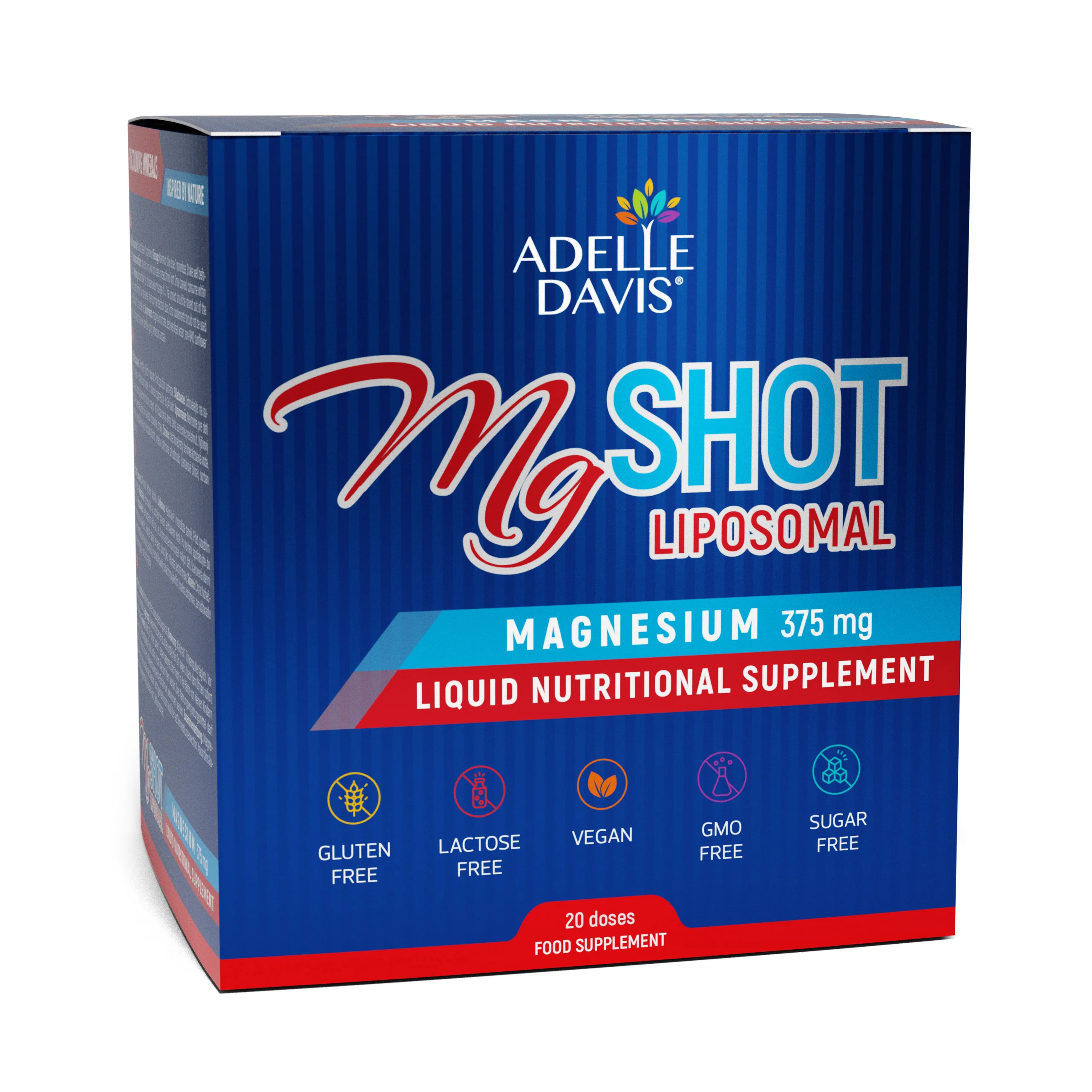 Adelle Davis - Magnesium shot 20×25 ml, výživový doplnok