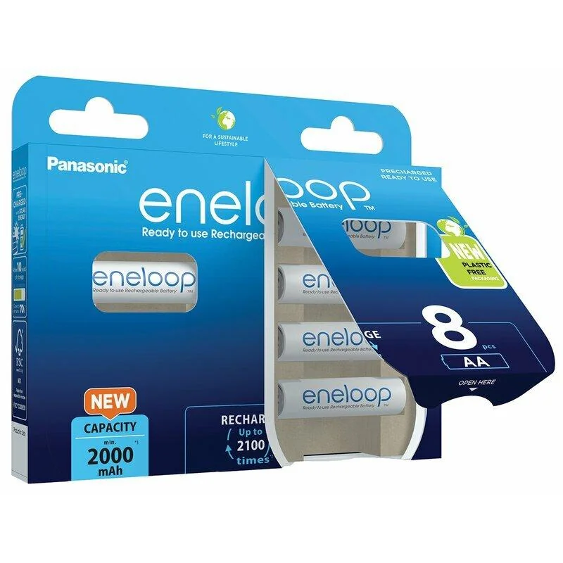 Panasonic Eneloop EKO AA 2000mAh nabíjacie batérie 8ks (BK-3MCDE/8BE) 