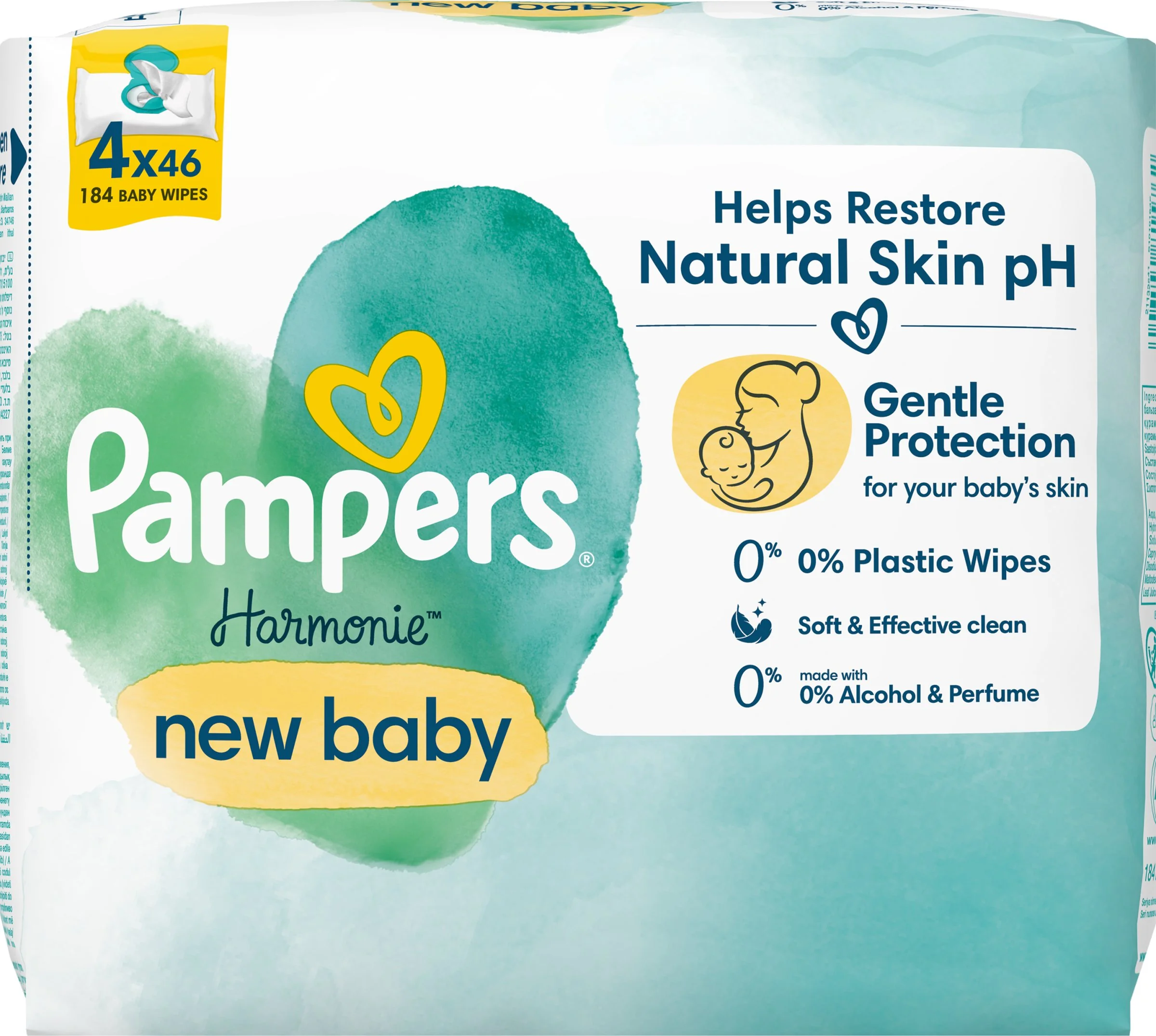 Pampers Wipes 184ks (4x46) Harmonie New baby