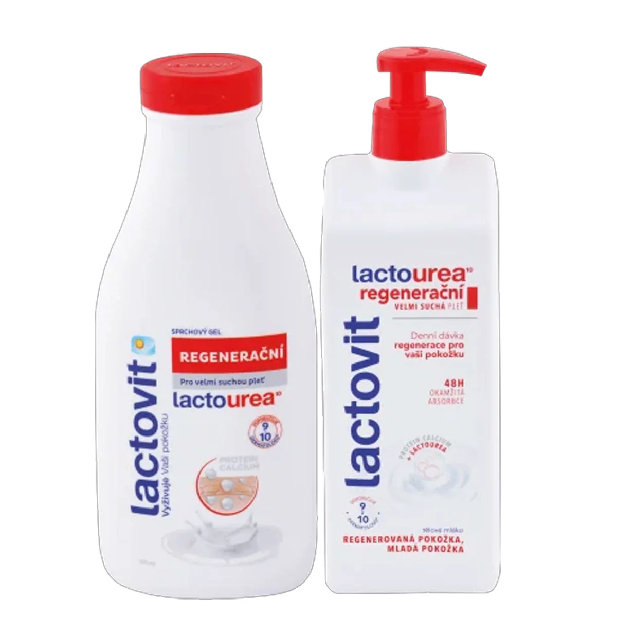 LACTOVIT darčeková kazeta Regeneračná (sprchový gél 500ml +  telové mlieko 400ml)