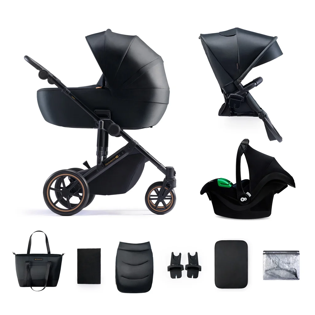 KINDERKRAFT SELECT Kočík kombinovaný 3v1 Prime 2 Venezian Black, Premium 1×1 ks, kombinovaný kočík