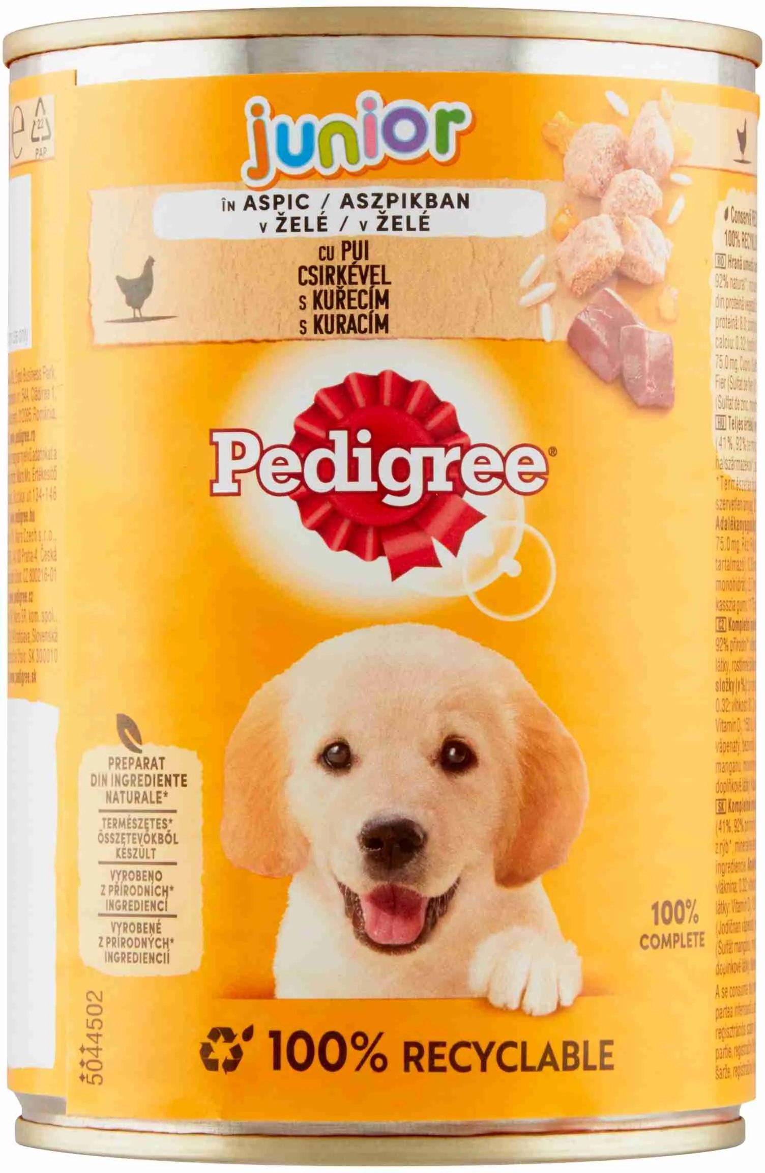 PEDIGREE Konzerva Junior s Kuracím 400g 1×400 g, konzerva pre psy