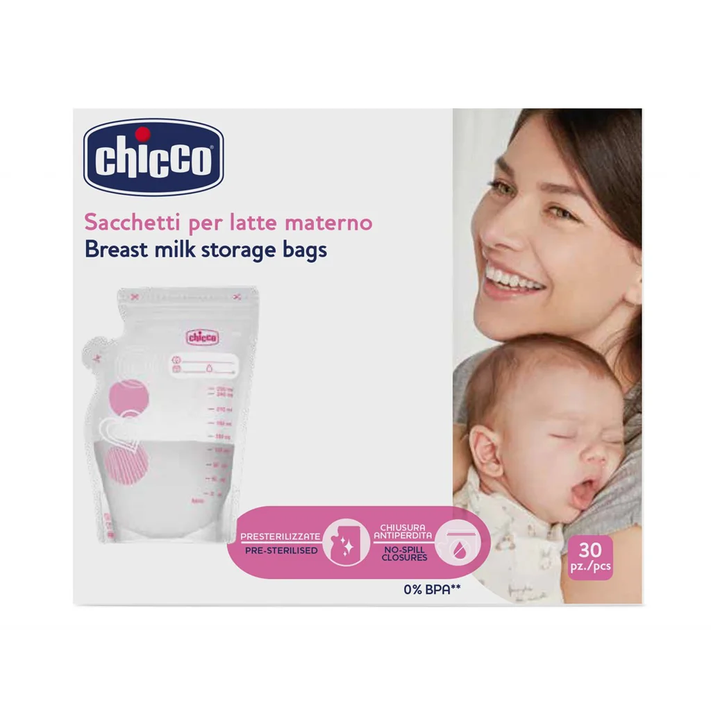 CHICCO Sáčky na materské mlieko 250 ml 30 ks 1×30 ks