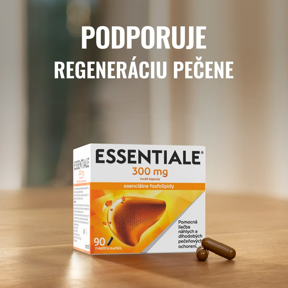 Essentiale® 300 mg 1×90 cps, liečba chorôb pečene