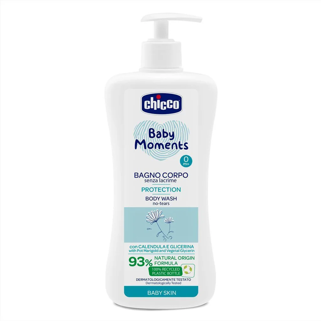 CHICCO Šampón na telo s dávkovačom Baby Moments Protection 93% prírodných zložiek 750 ml 1×750 ml