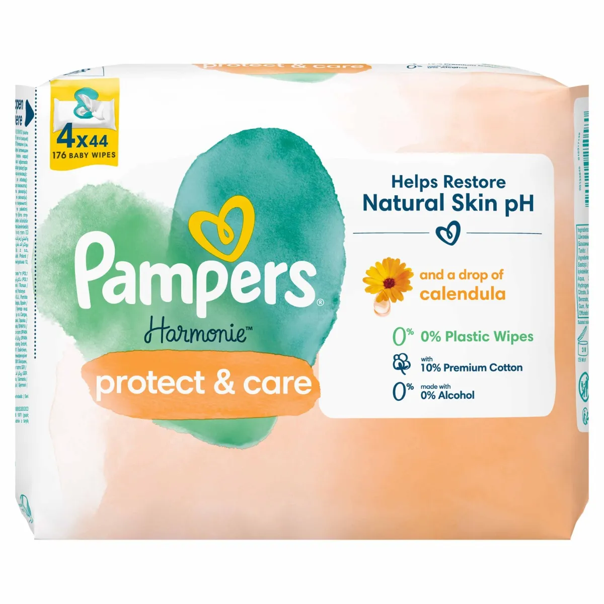 PAMPERS HARMONIE PROTECT&CARE VLH.OBRUSKY 176KS 1×176 ks, vlhčené obrúsky