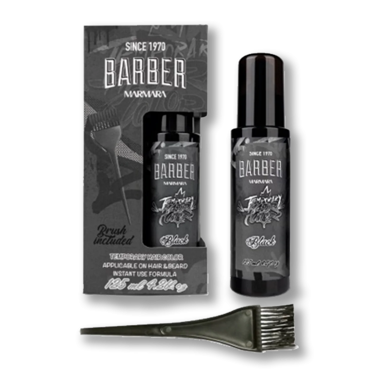 Dočasná farba na bradu a vlasy Marmara Barber Temporary Black XXL 125ml