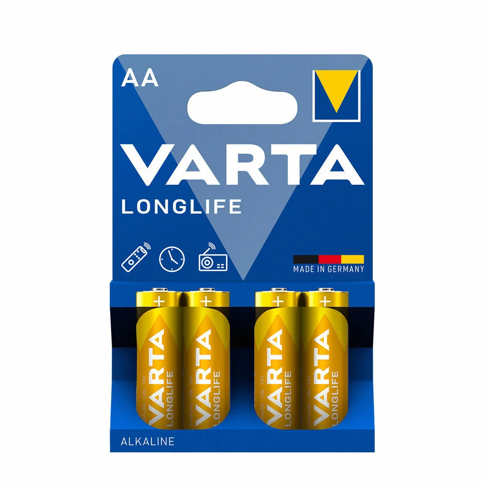 Varta Longlife alkalická tužková batéria AA LR6, 4ks