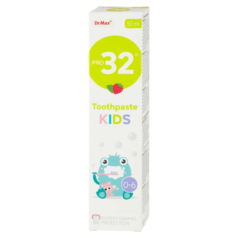 Dr.Max PRO32 Zubná pasta Kids 0 - 6 rokov 1×50 ml, pre mliečne zúbky