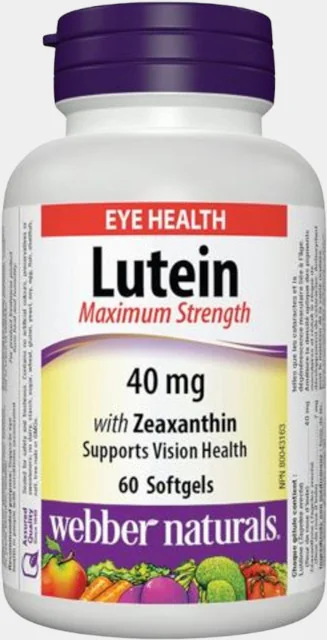 WEBBER NATURALS Luteín 40 mg + Zeaxantín 60 gélových kapsúl