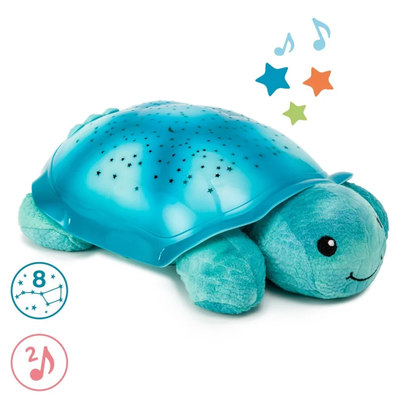 Cloud b® Twinkling Twilight Turtle™ - Nočné svetielko s melódiou, Korytnačka, modrá, 0m+ CLTT-7323-T2