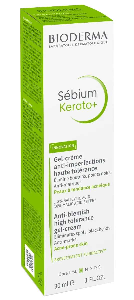 BIODERMA Sébium Kerato+ gél-krém na akné s vysokou toleranciou 1×30 ml, pleťový krém