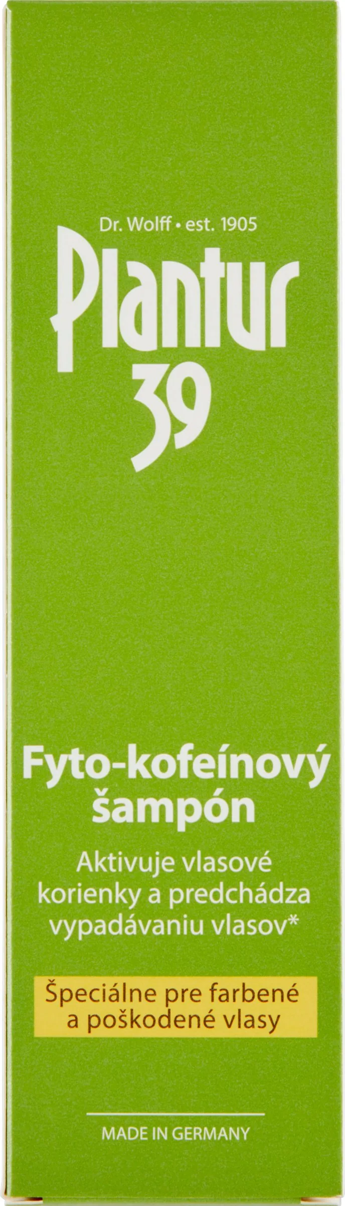 Plantur 39 Fyto-kofeinový šampón pre farbené vlasy 1×250 ml, kofeínový šampón