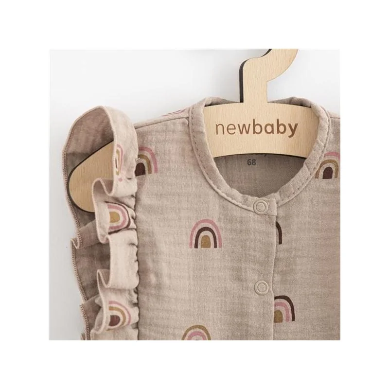 Letné dojčenské mušelínové šaty New Baby Rainbow 68 (4-6m), 