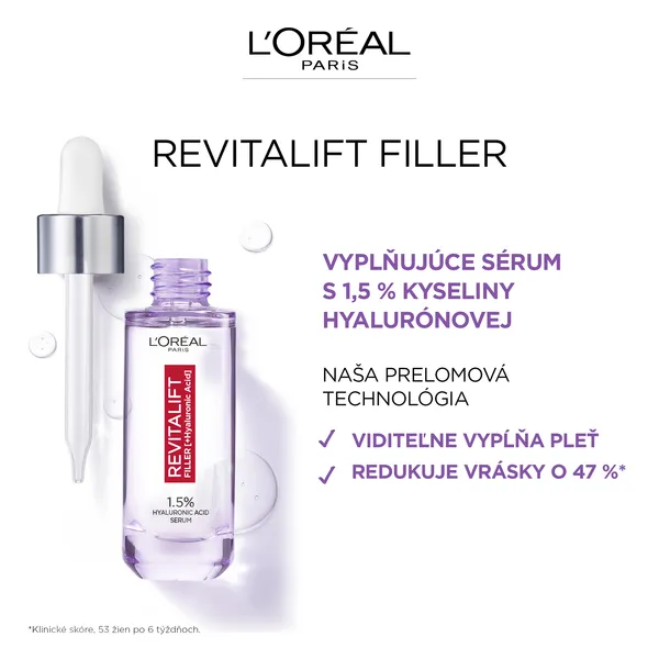 L'Oréal Paris Revitalift Filler sérum s 1,5 % kyseliny hyalurónovej 1×50 ml, sérum