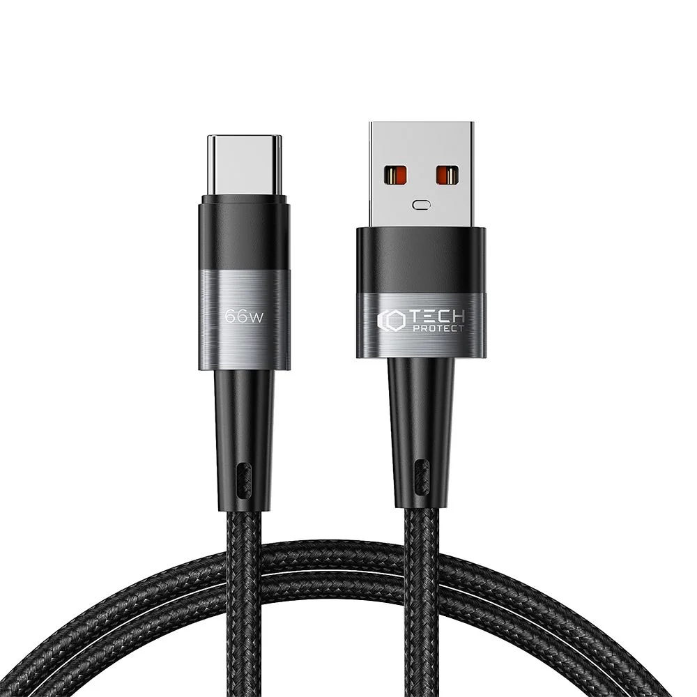 Tech-Protect Ultraboost kábel USB / USB-C 66W 6A 1m, šedý 