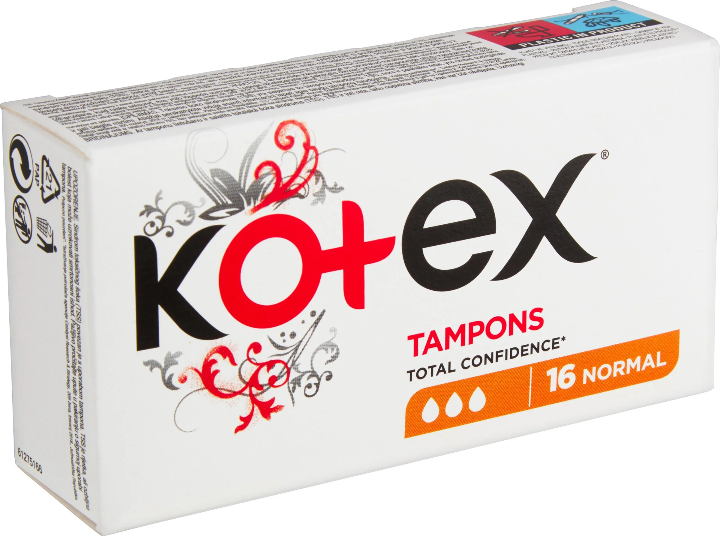 KOTEX tampóny Normal 16 ks 1×16 ks, dámske tampóny