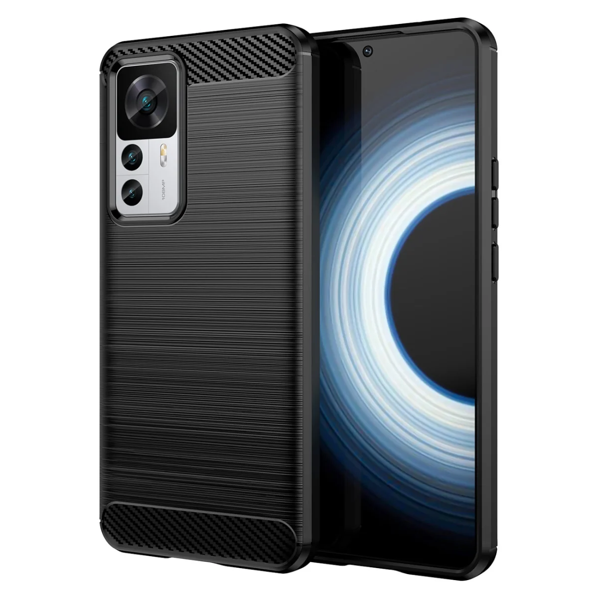 MG Carbon silikónový kryt na Xiaomi 12T Pro / Xiaomi 12T čierny