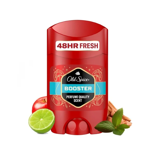 Old Spice Booster Tuhý Dezodorant Pre Mužov, 48 h Sviežosť a Bez hliníka 1×50 ml, tuhý dezodorant