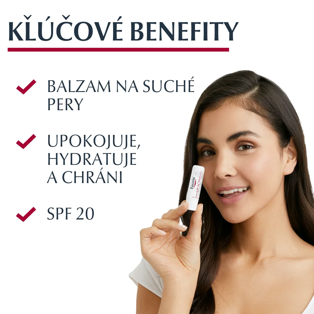 Eucerin LIP AKTIV tyčinka na pery 1×4,8 g, zvláčneňuje pery