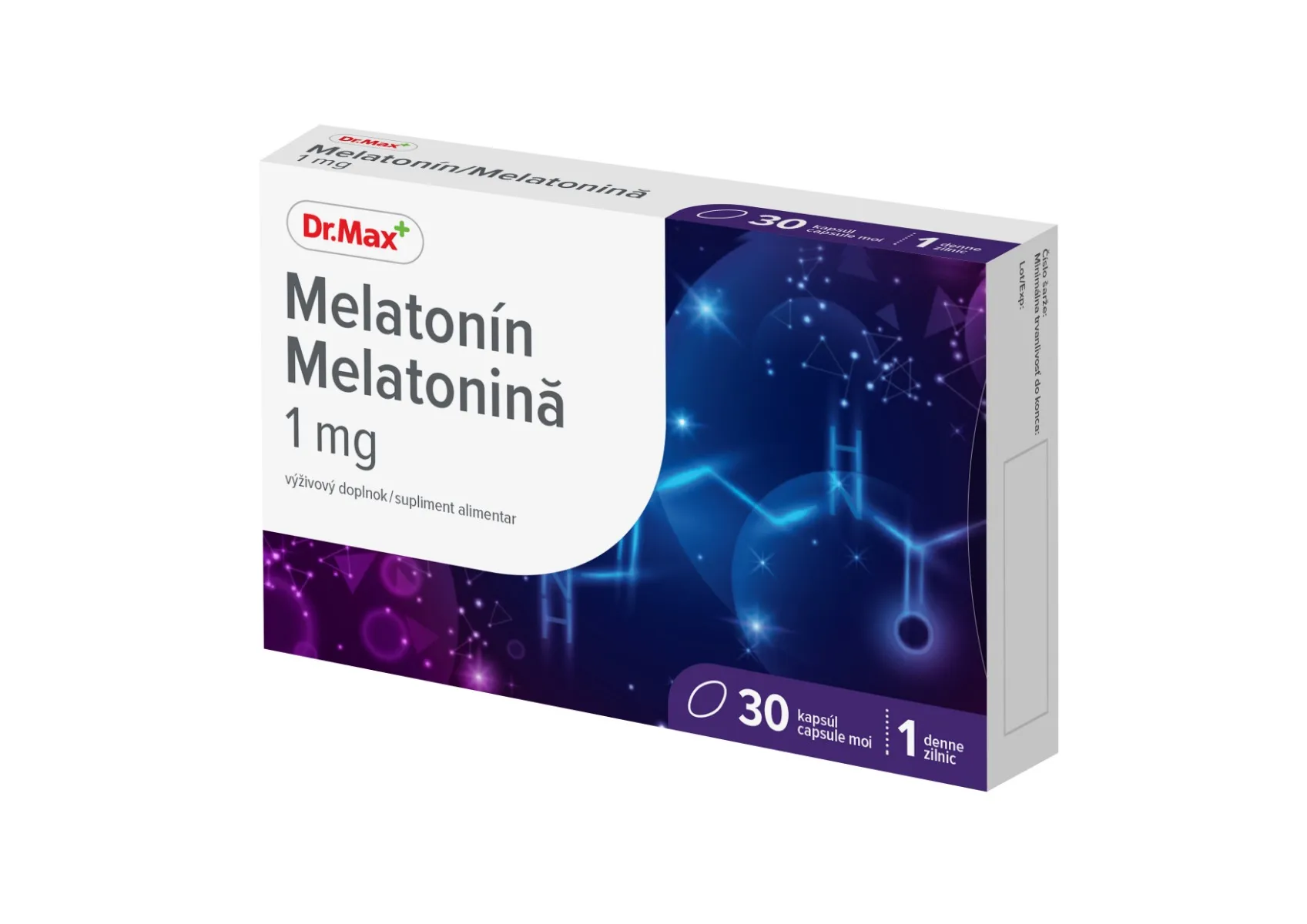 Dr. Max Melatonín 1 mg 1×30 cps, výživový doplnok