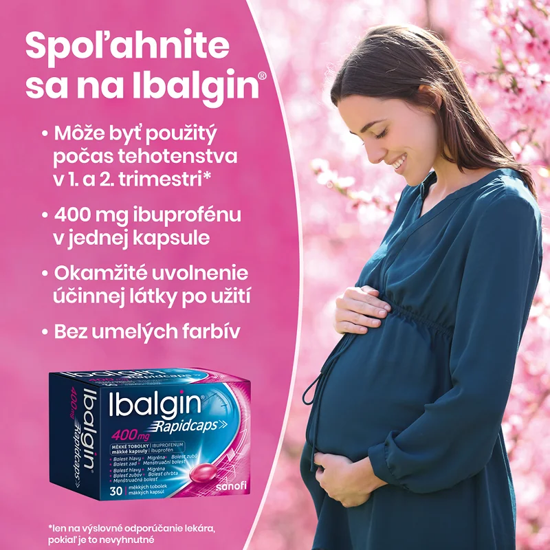 Ibalgin Rapidcaps 400 mg 30 kapsúl 1×30 cps, liek proti bolesti