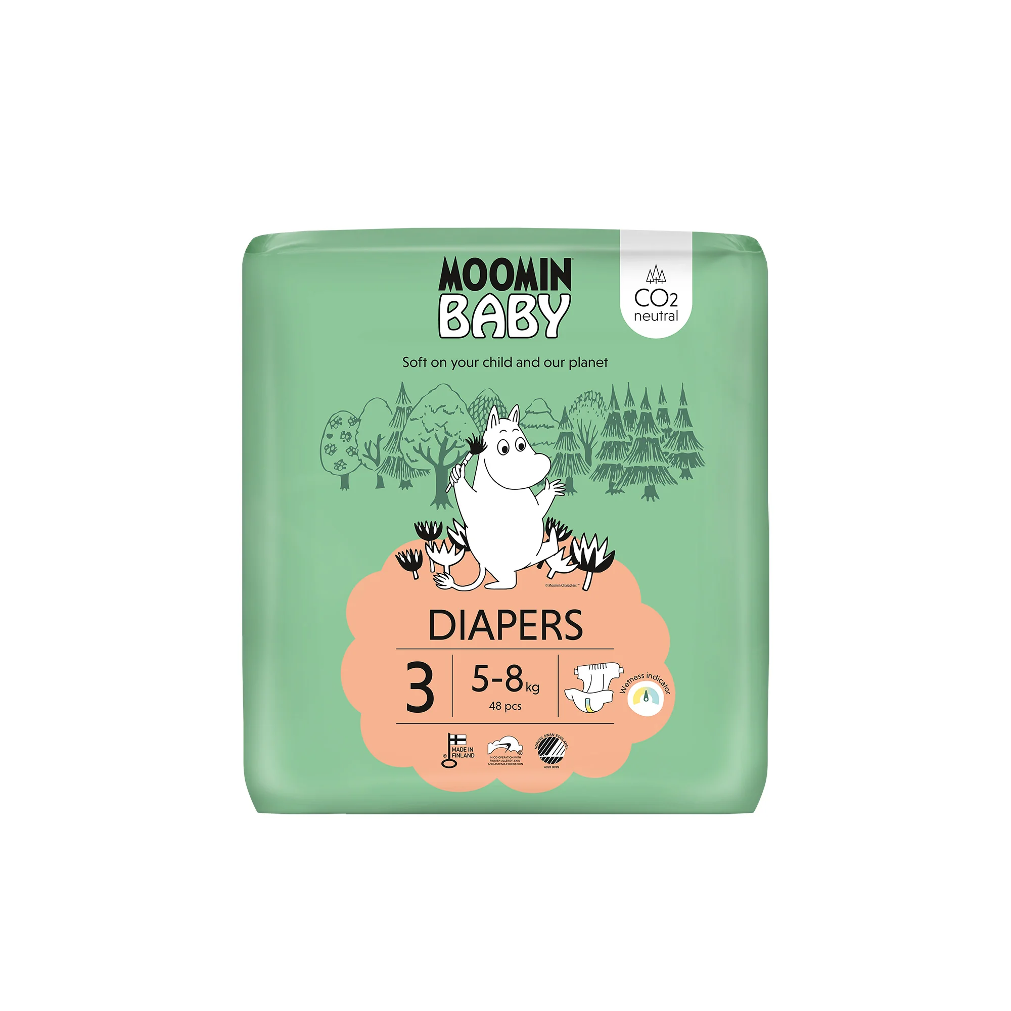 Moomin Baby 3 Midi 5–8 kg eko plienky