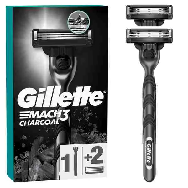 Gillette Mach3 Charcoal Strojček + 2NH