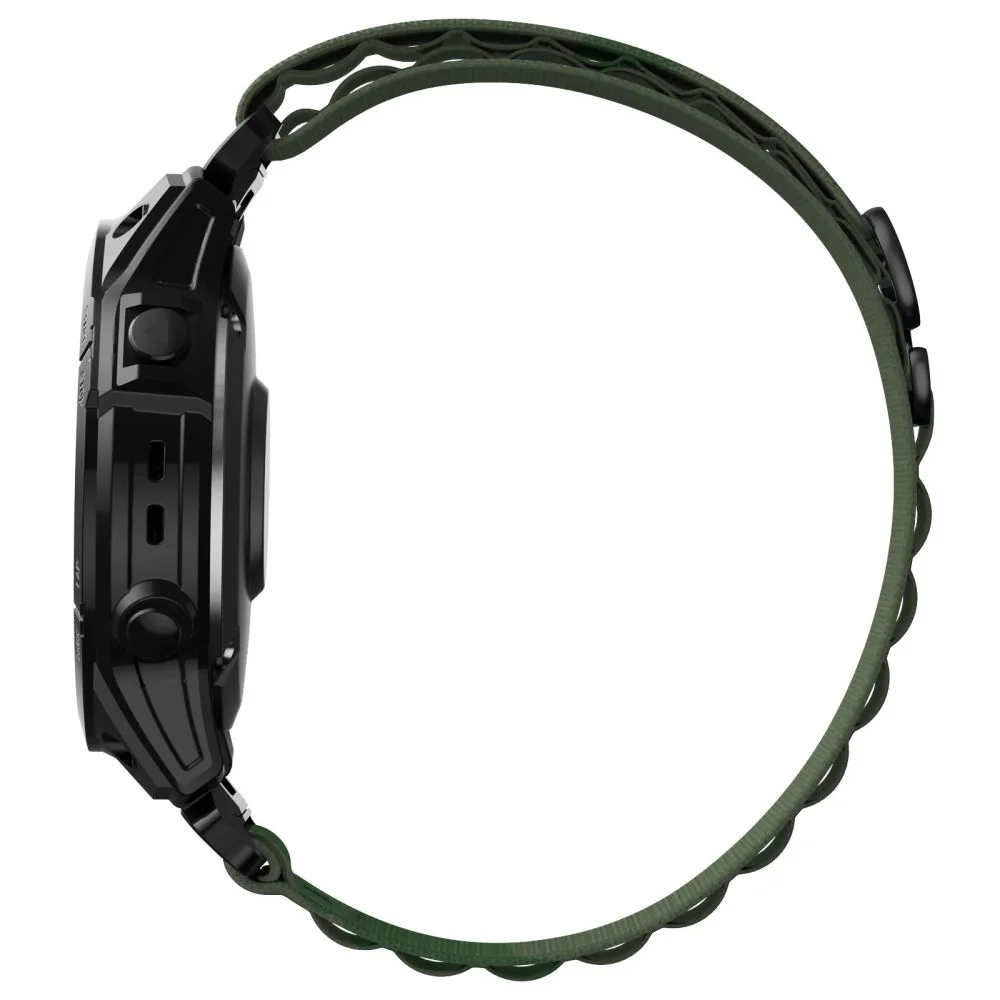 Tech-Protect Nylon remienok na Garmin Fenix 5 / 6 / 6 Pro / 7 military green