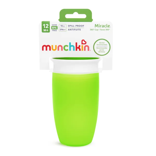 Munchkin Miracle 360° netečúci hrnček, 296 ml, 12m+, zelený