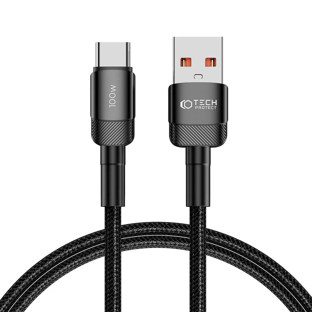 Tech-Protect Ultraboost Evo kábel USB / USB-C 100W 5A 1m, čierny 