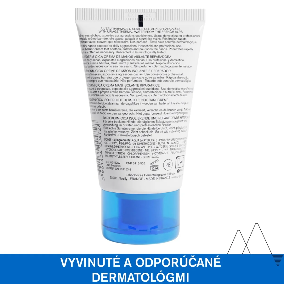 URIAGE BARIÉDERM Insulating Repairing Hand Cream, 50ml 1×50 ml, regeneračný krém na ruky