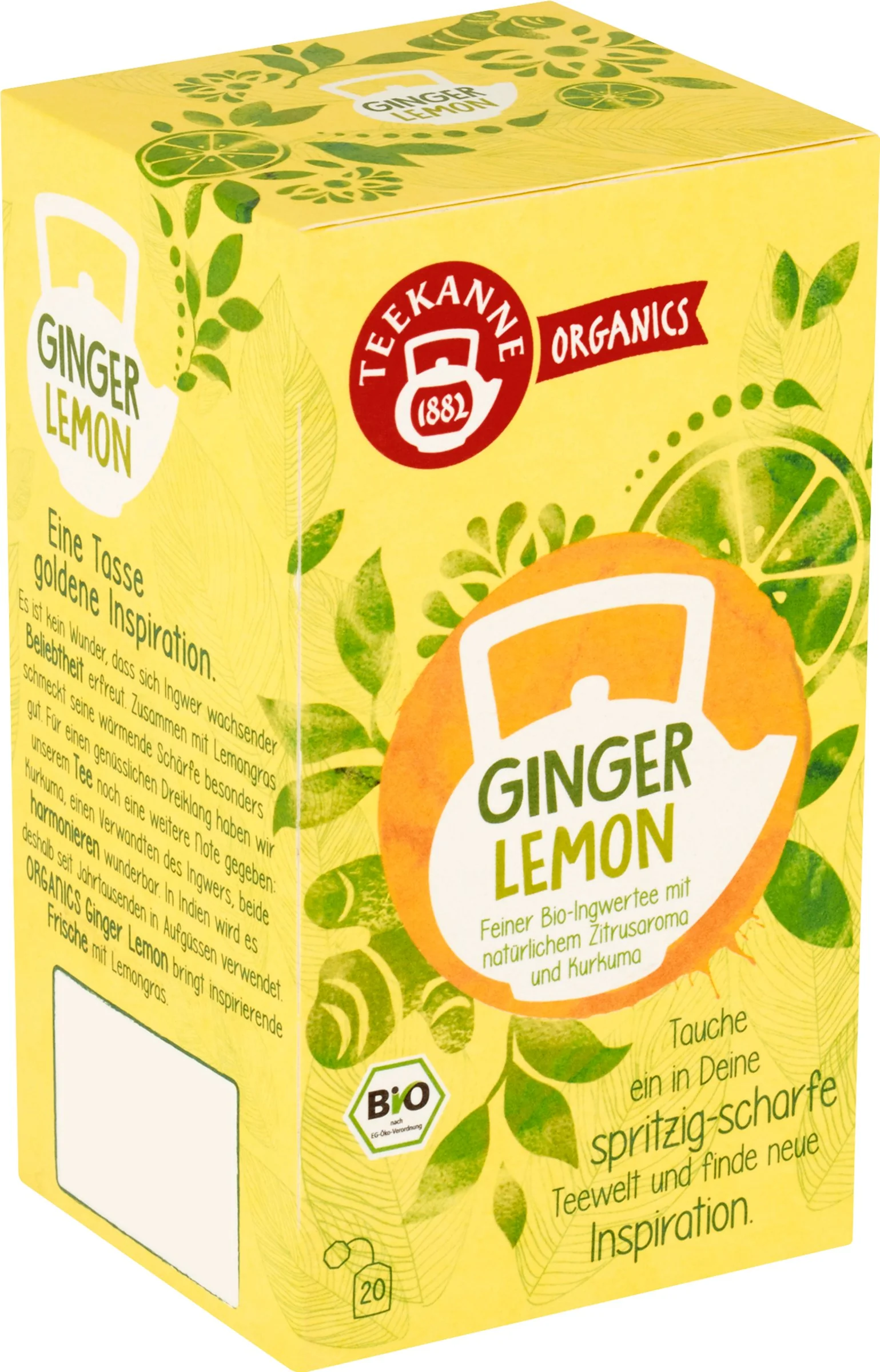 TEEKANNE BIO Ginger & Lemon 1×36 g, bylinný čaj