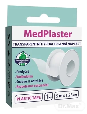 MedPlaster PLASTIC TAPE -TRANSPARENTNÁ NÁPLASŤ