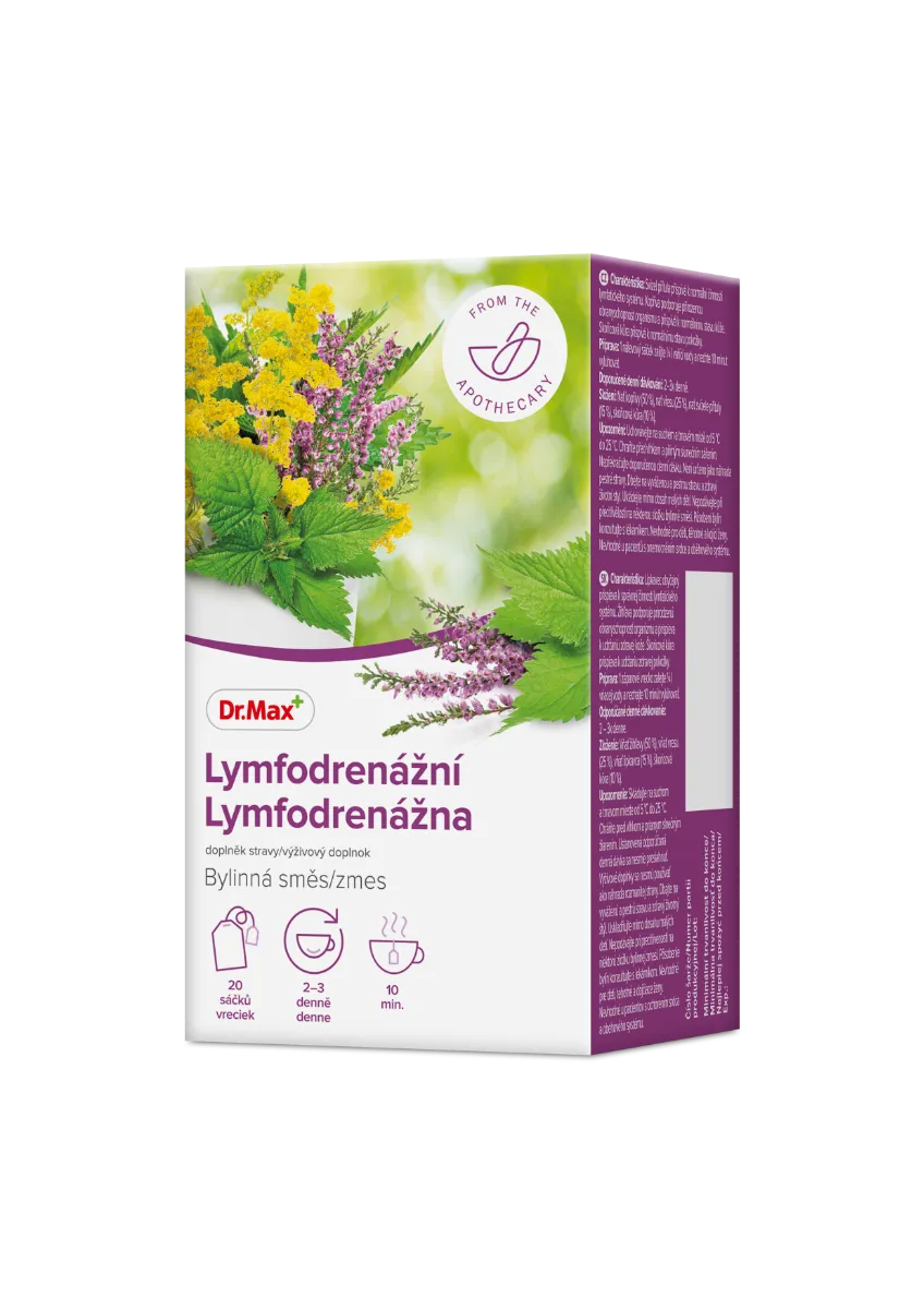 Dr. Max Lymfodrenážna bylinná zmes 1×30 g, nálevové vrecúška 20×1,5 g