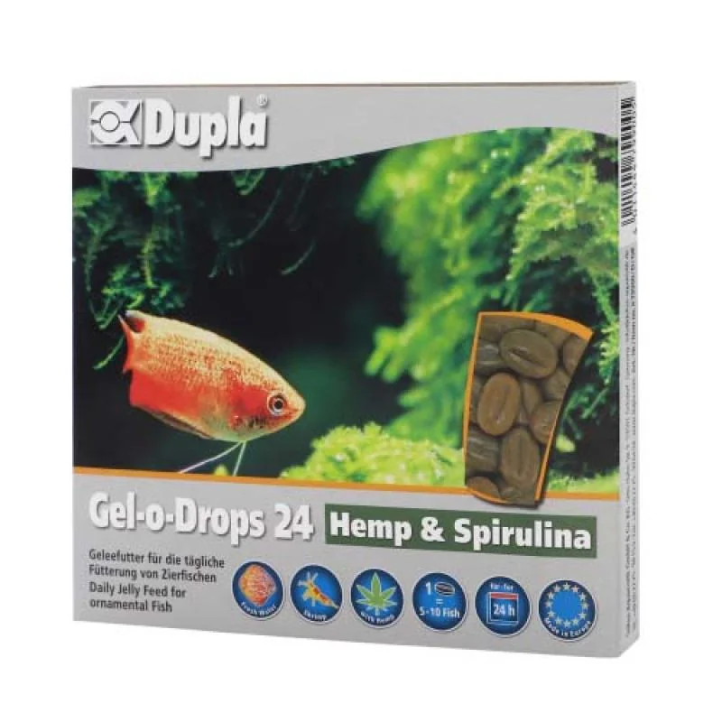 DUPLA Gel-o-Drops 24-Hemp & Spirulina gélové krmivo pre okrasné ryby /konope a spirulina 12x2g 