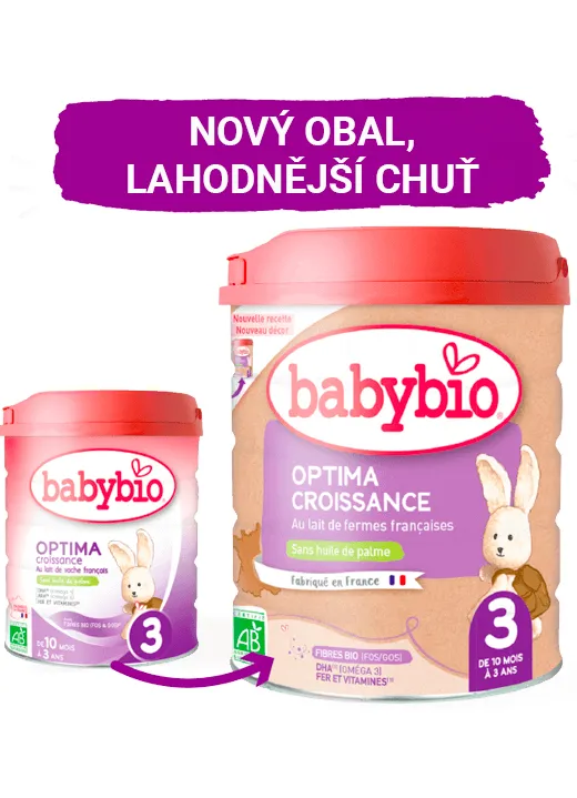 BABYBIO OPTIMA 3 Croissance dojčenské bio mlieko (800 g) 1×800 g