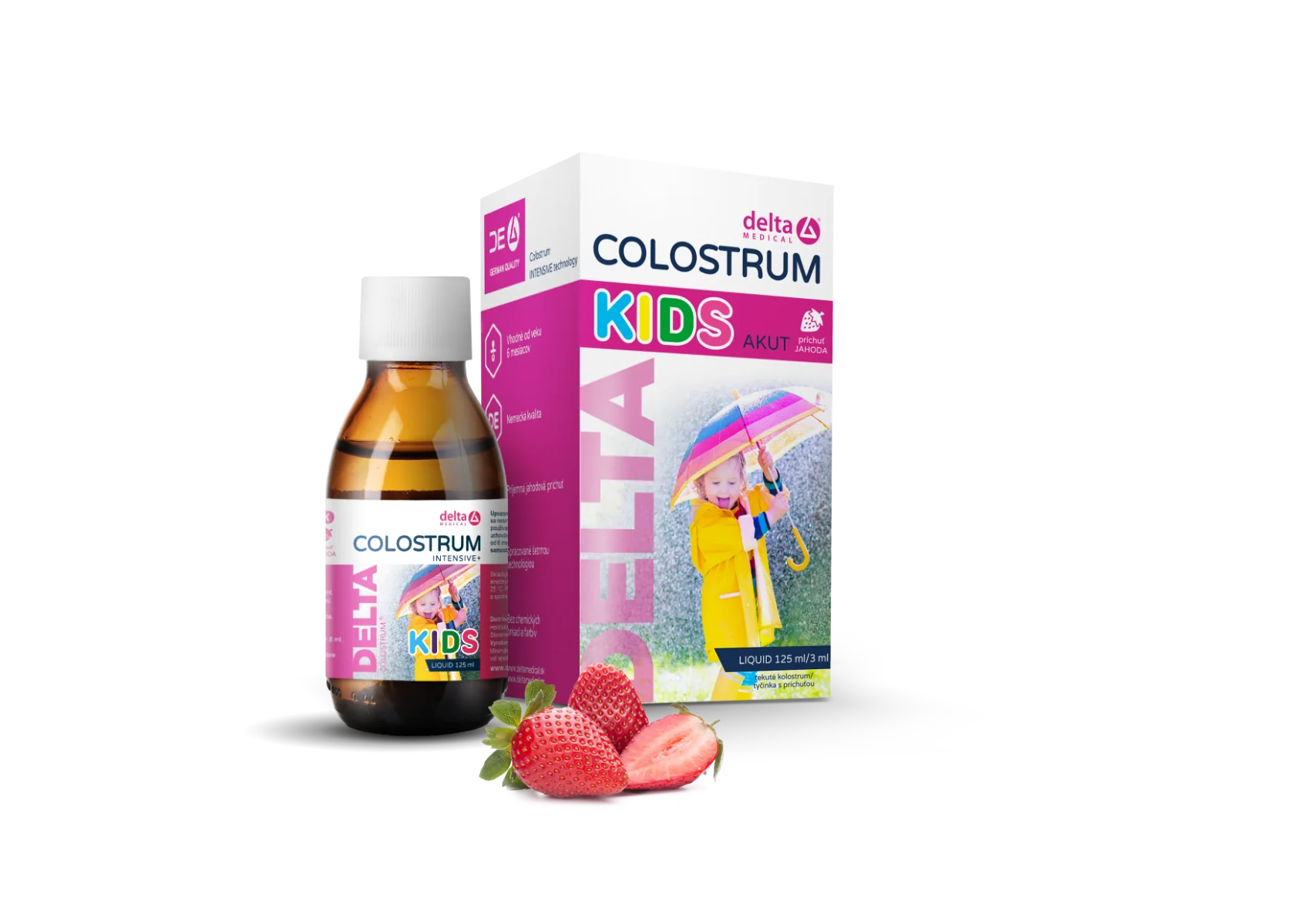 DELTA COLOSTRUM sirup JAHODA KIDS