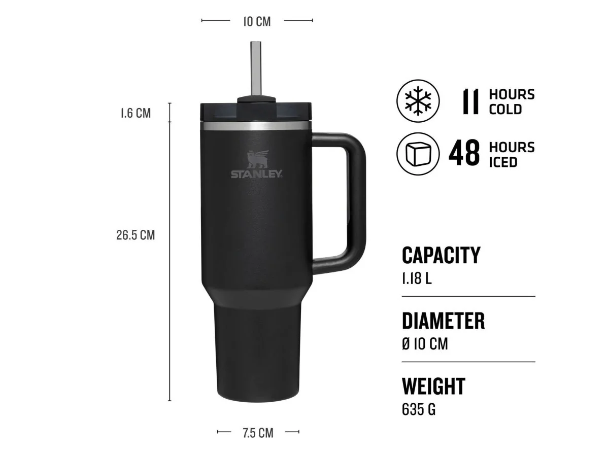 STANLEY The Quencher H2.O FlowState™ Black Tonal termofľaša, 1,18L čierna