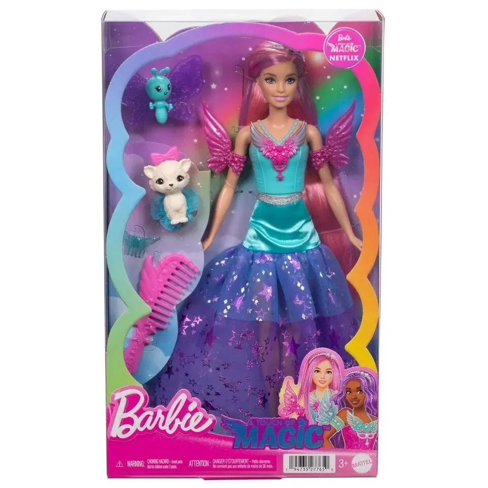 Mattel Barbie a dotyk kúzla bábika Malibu s 2 miláčikmi  