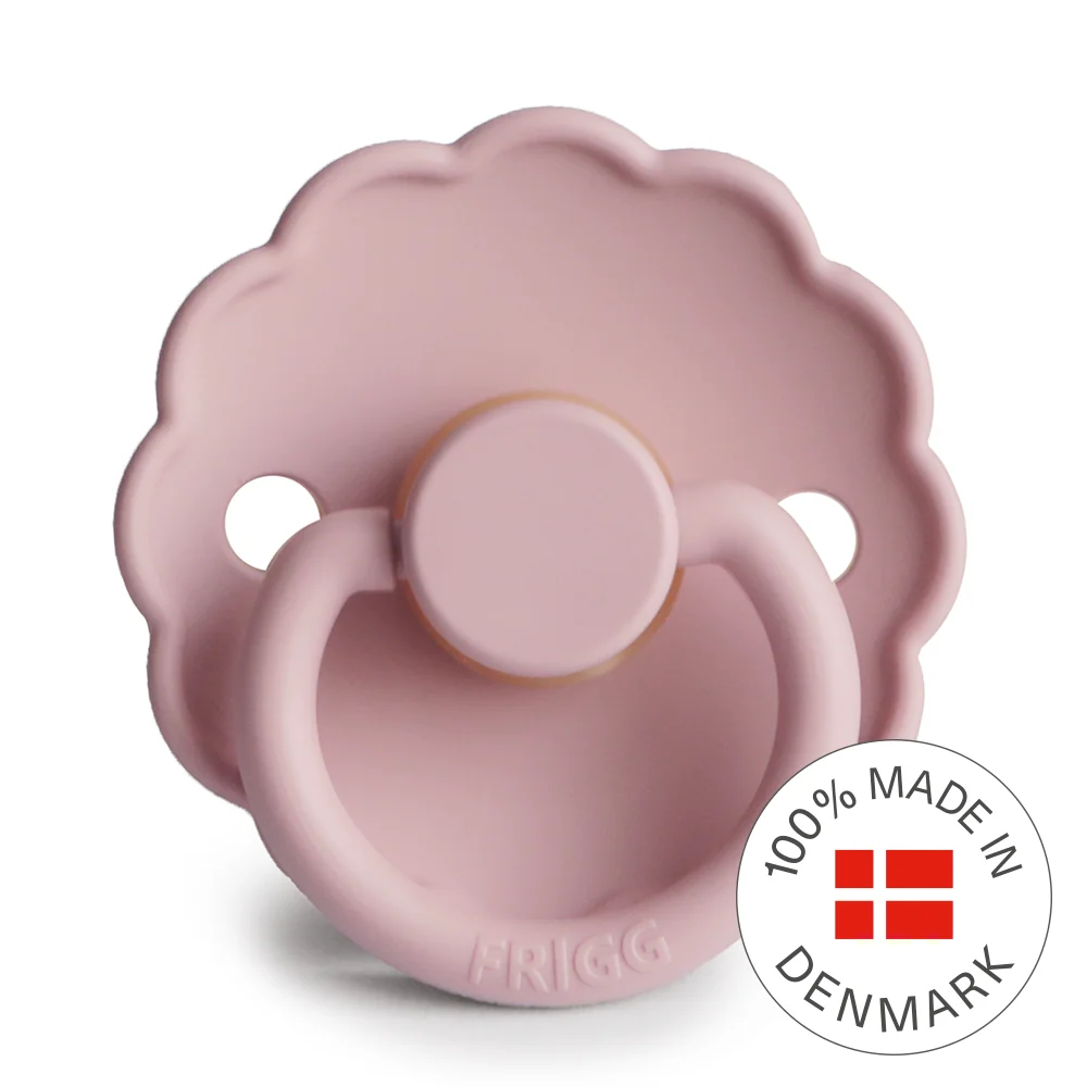 FRIGG Daisy kaučuk cumlík Baby Pink, 0-6m 1×1 ks, cumlík