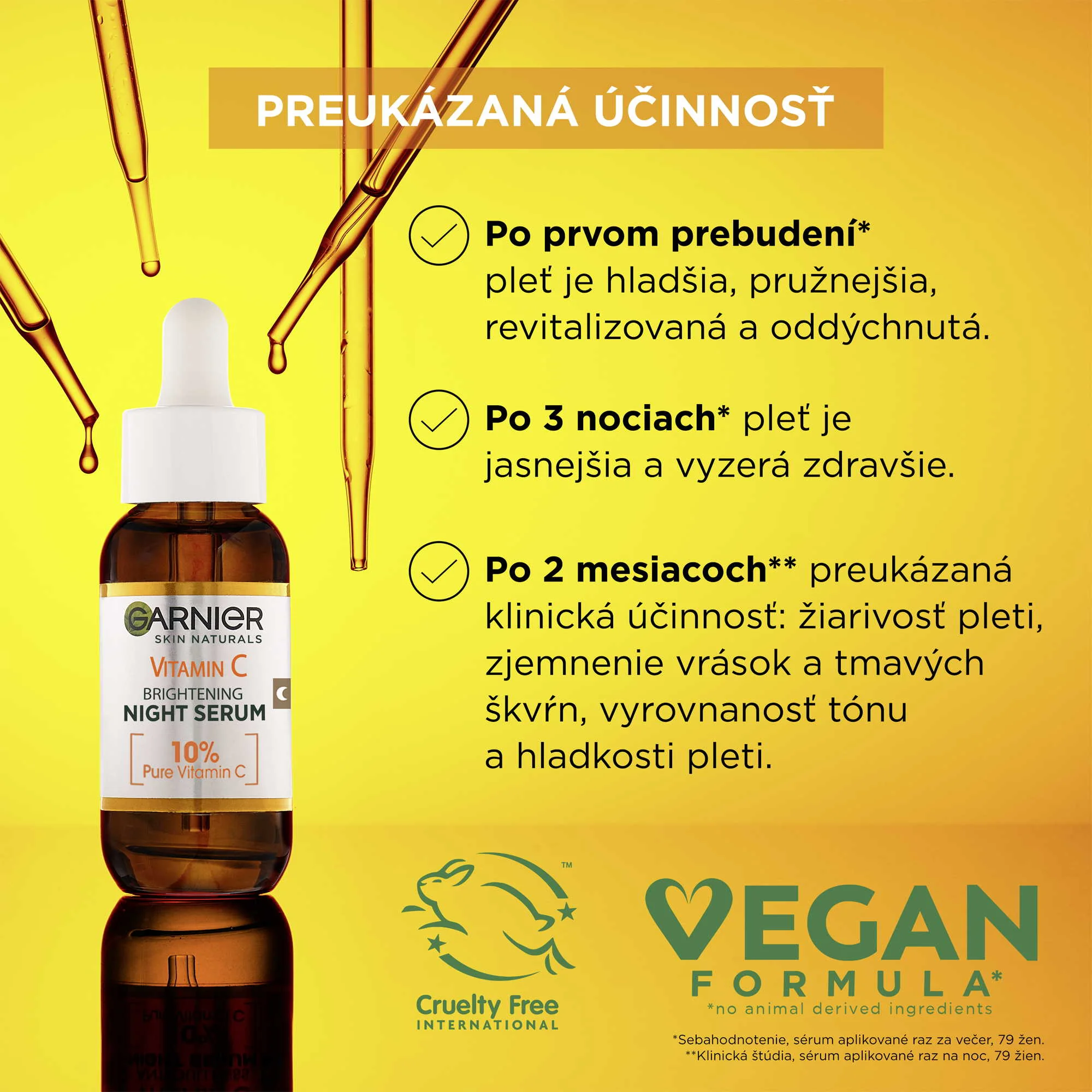 Garnier Skin Naturals rozjasňujúce nočné sérum s vitamínom C, 30 ml 1×30 ml, nočné sérum