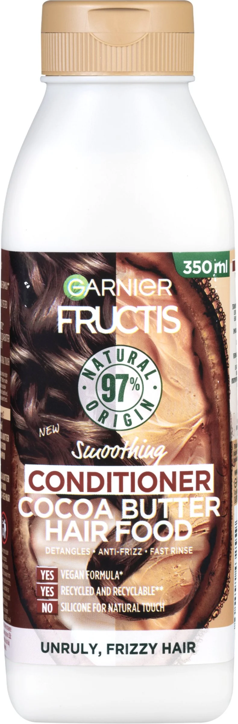 Garnier Fructis Hair Food Cocoa Butter uhladzujúci balzam, 350 ml