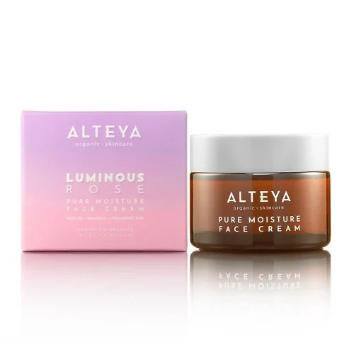 Alteya Organics zvlhčujúci krém na tvár Luminous Rose 1×50 ml, hydratačný krém na tvár