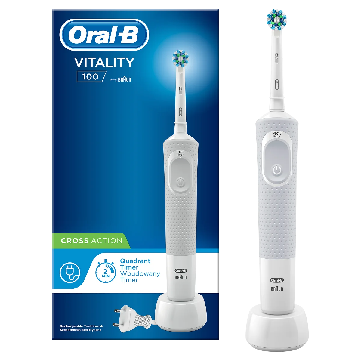 Oral B Elektrická zubná kefka Vitality White Cross action "Poškodený obal"