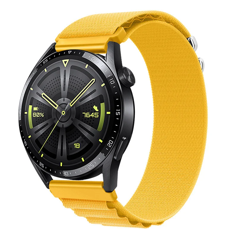 BStrap Nylon Loop remienok na Garmin Vivoactive 5, yellow