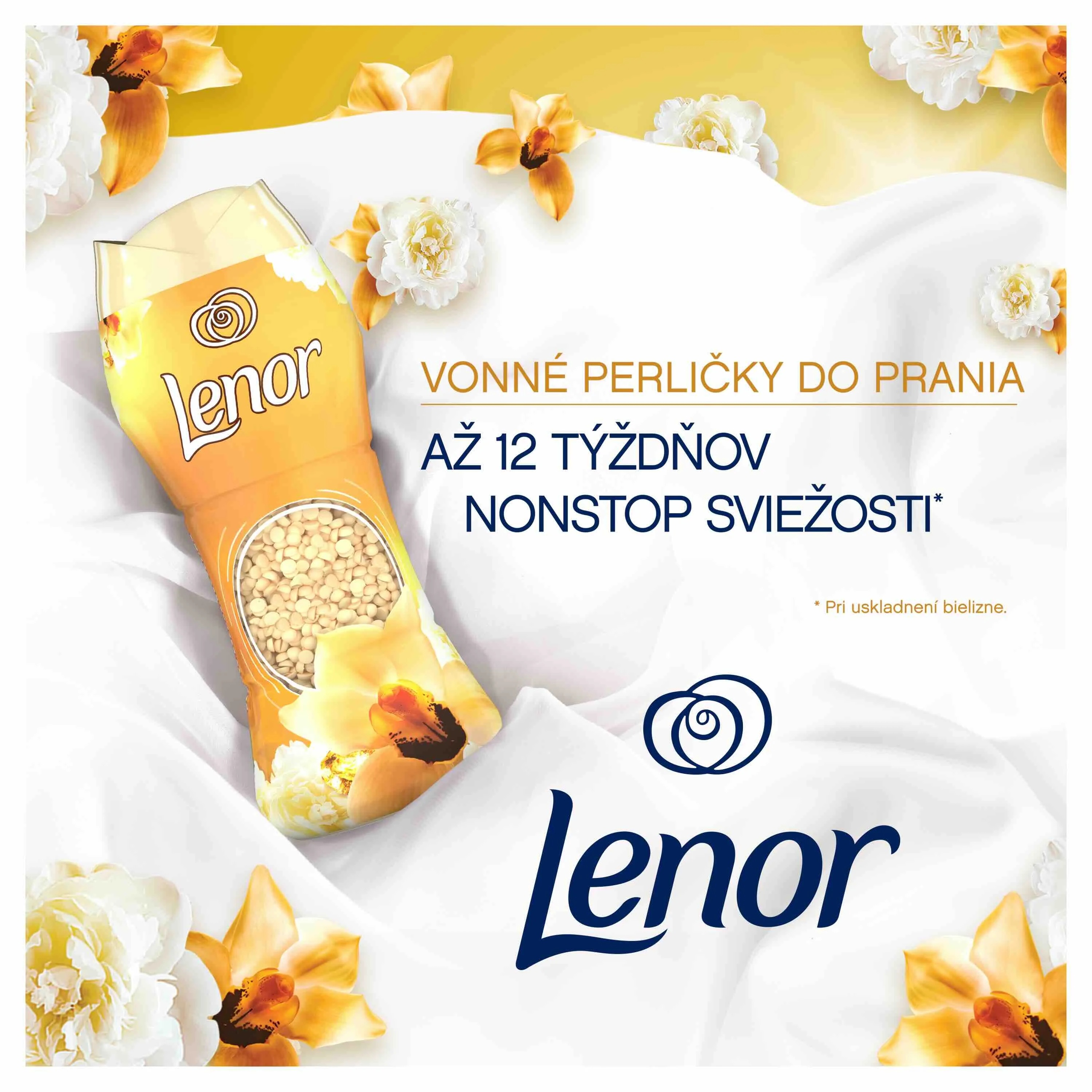 Lenor Beads 2 x 140g Gold orchid 1×140 g, vonné perličky do prania