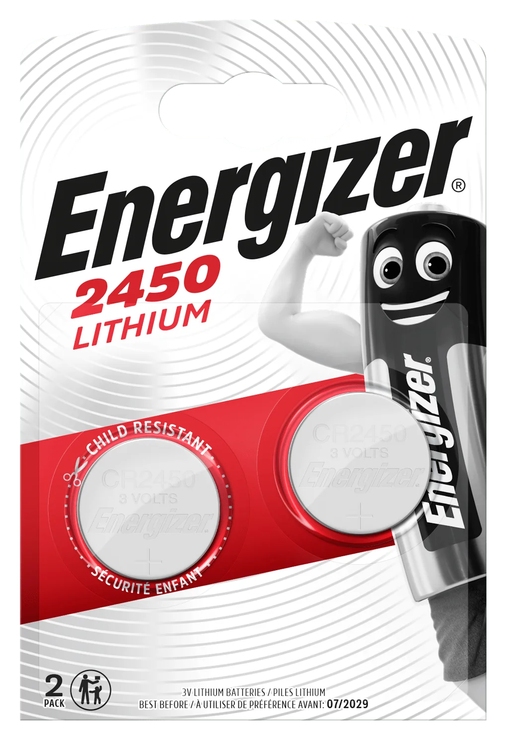 Energizer CR2450 gombíkové batérie 2ks EN-638179